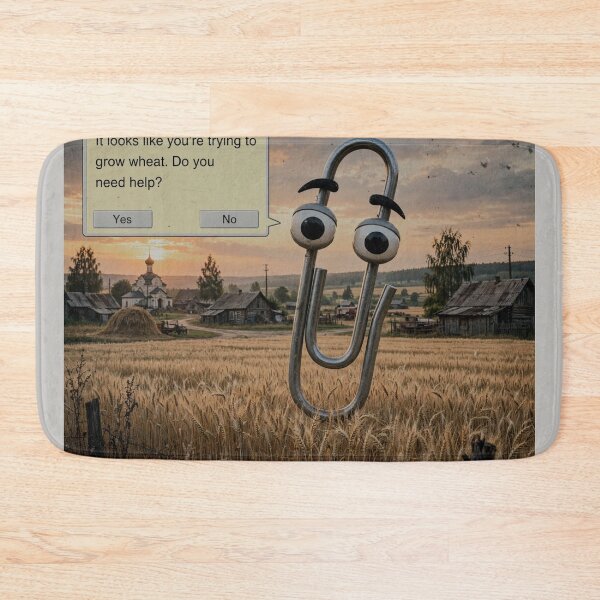 Item preview, Microsoft Clippy in Wheat Field designed and sold by Late Theory.
