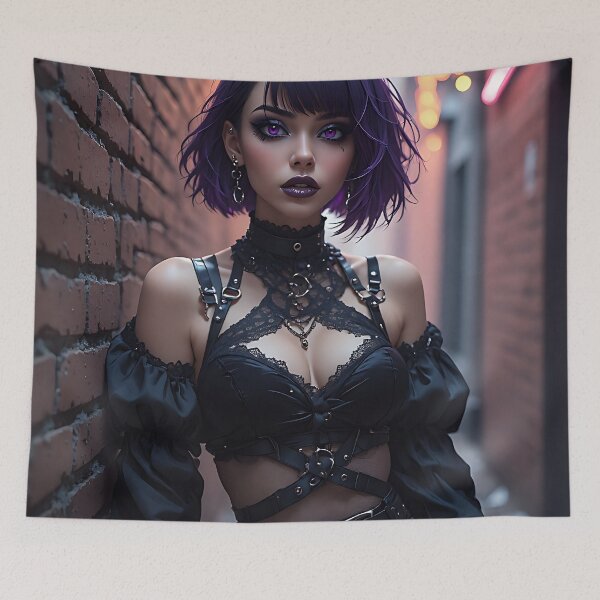 Item preview, Hot Halloween Anime Goth Girl Waifu 330 designed and sold by Your New Fixation.