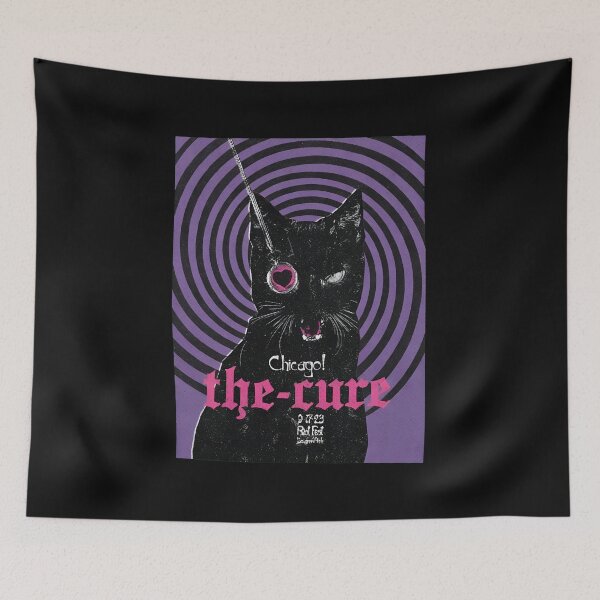 Item preview, Dark Cat Heart Pendant Psychedelic Music  designed and sold by Odd-Nest-Studio.
