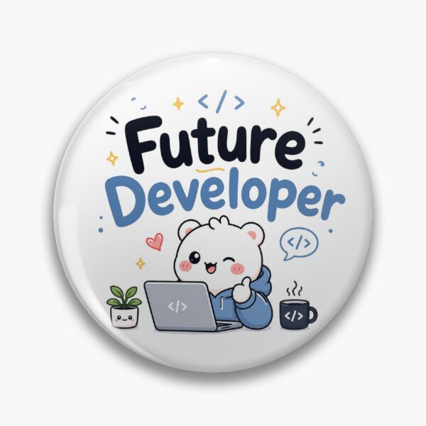 Item preview, Future Developer Cute Kawaii Coding Student Programmer Typography Sticker designed and sold by Sanika arts .