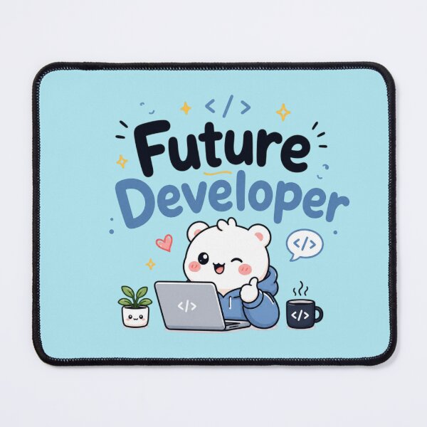 Item preview, Future Developer Cute Kawaii Coding Student Programmer Typography Sticker designed and sold by Sanika arts .