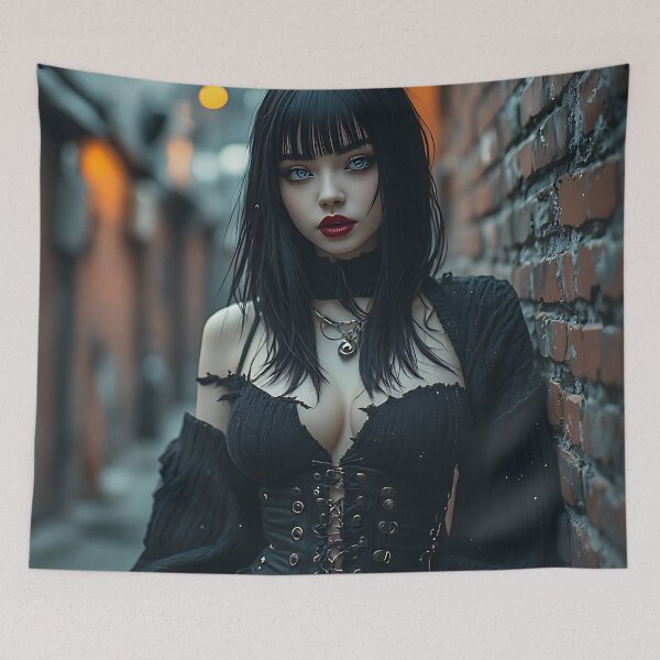 Item preview, Hot Halloween Anime Goth Girl Waifu 332 designed and sold by Your New Fixation.