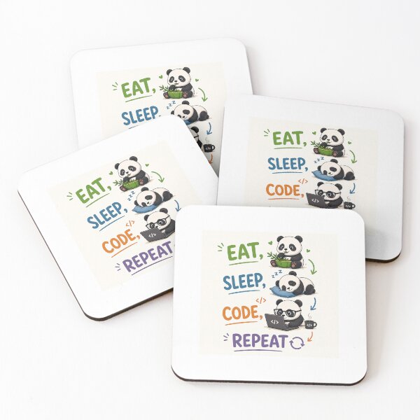 Item preview, Cute Panda Programmer – Eat, Sleep, Code, Repeat designed and sold by Wear-Styles.
