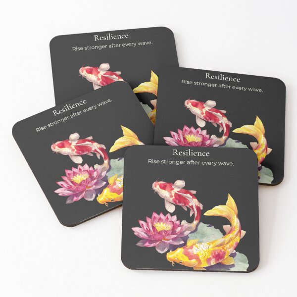 Item preview, Resilience Koi Fish Wall Art Printable, Japanese Zen Lotus Print designed and sold by ChloeDesigns401.