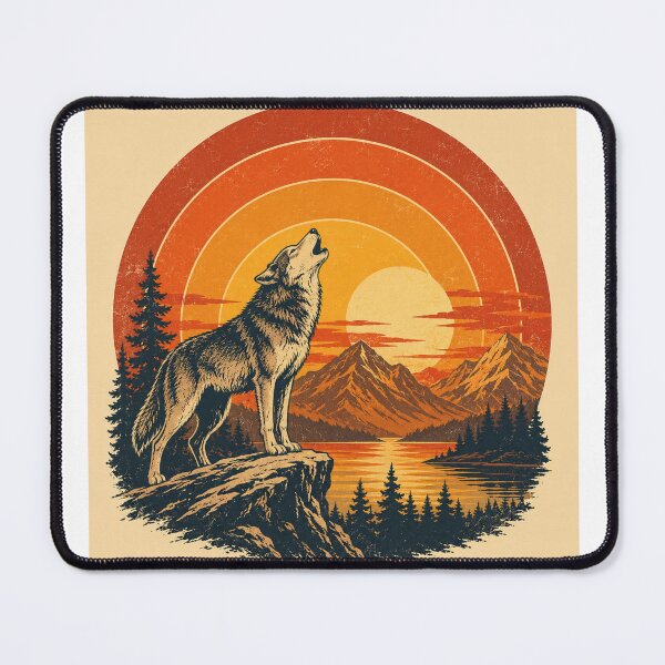 Item preview, 70s sunset with wolf designed and sold by PeterPunkt.