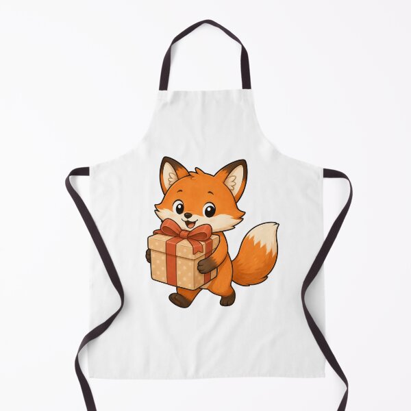 Item preview, Cute Fox Carrying a Gift Sticker designed and sold by PawsGiggles.