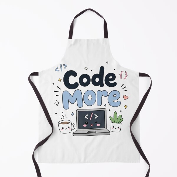 Item preview, Code More Cute Kawaii Programmer Design | Funny Coding Laptop Quote | Minimal Developer Sticker designed and sold by Sanika arts .