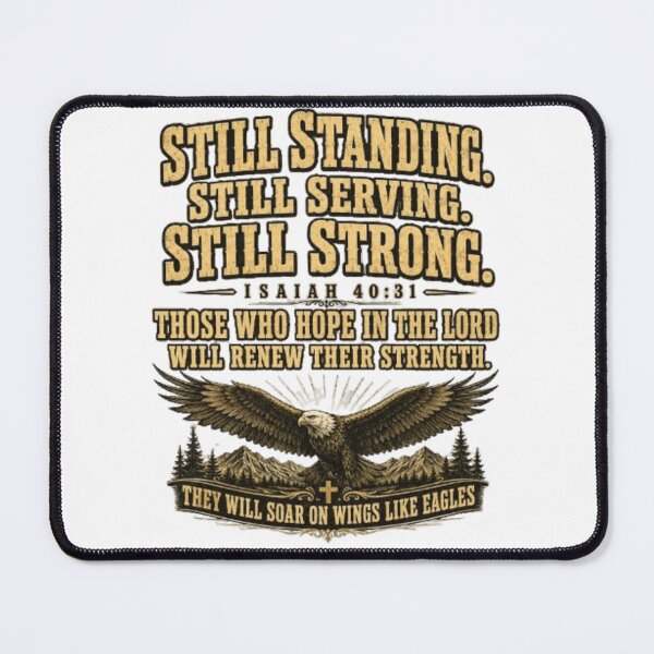 Item preview, Still Standing Still Strong Isaiah 40:31 Eagle Christian T-Shirt designed and sold by graceformen.