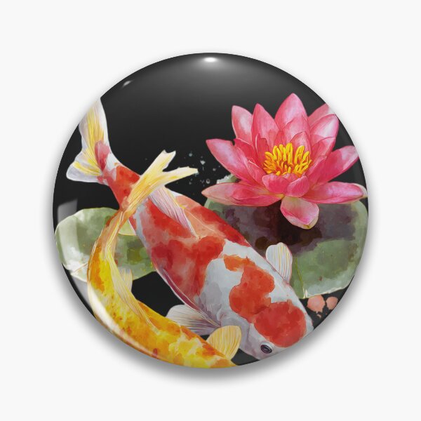 Item preview, Honor Koi Fish Wall Art Printable, Japanese Zen Lotus Print designed and sold by ChloeDesigns401.