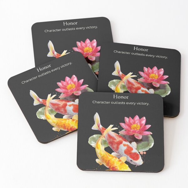 Item preview, Honor Koi Fish Wall Art Printable, Japanese Zen Lotus Print designed and sold by ChloeDesigns401.