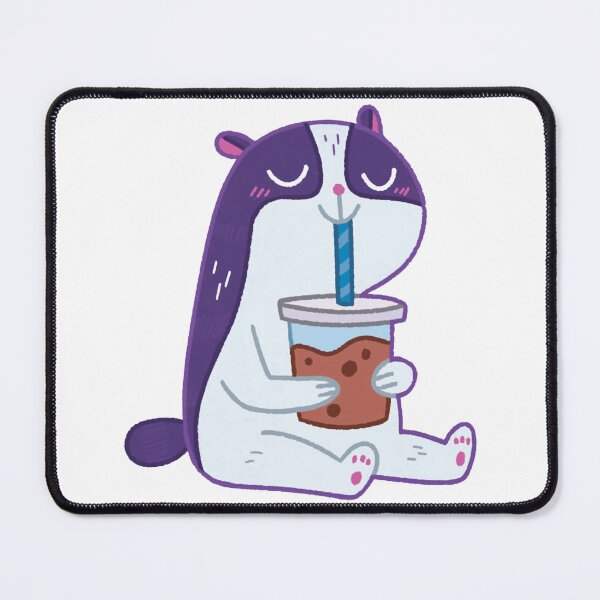 Item preview, Badger Bobba Cute Kawaii Animal Drinking Milk Tea Illustration designed and sold by ariannagarci.