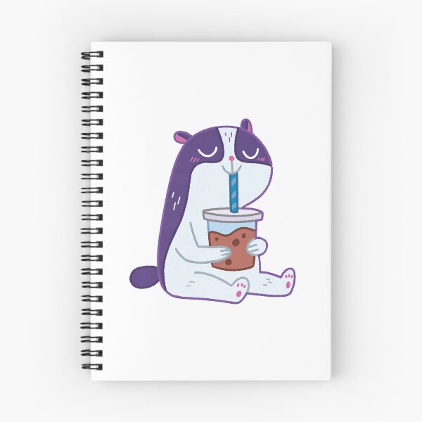 Item preview, Badger Bobba Cute Kawaii Animal Drinking Milk Tea Illustration designed and sold by ariannagarci.
