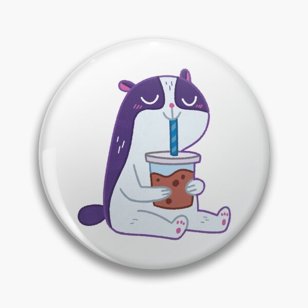 Item preview, Badger Bobba Cute Kawaii Animal Drinking Milk Tea Illustration designed and sold by ariannagarci.
