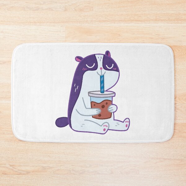 Item preview, Badger Bobba Cute Kawaii Animal Drinking Milk Tea Illustration designed and sold by ariannagarci.