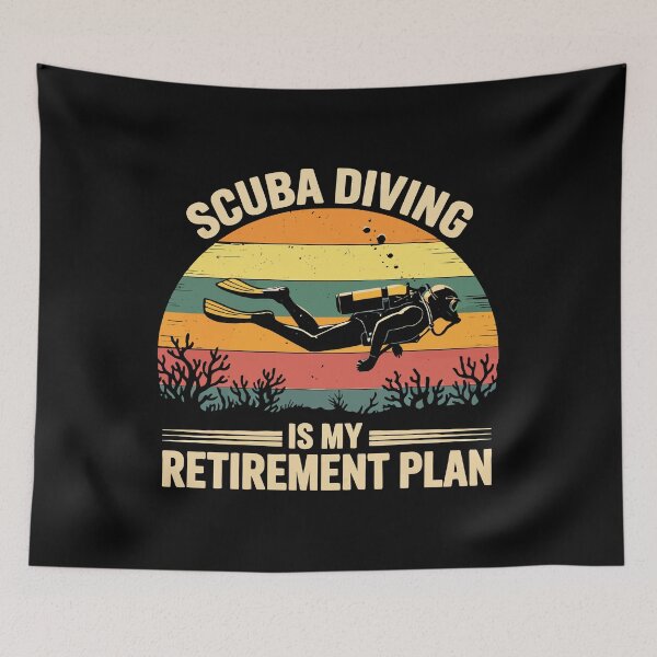 Item preview, Yes I Do Have A Retirement Plan I Plan On Scuba Diving - Scuba Diver Art designed and sold by BendyBeasts.