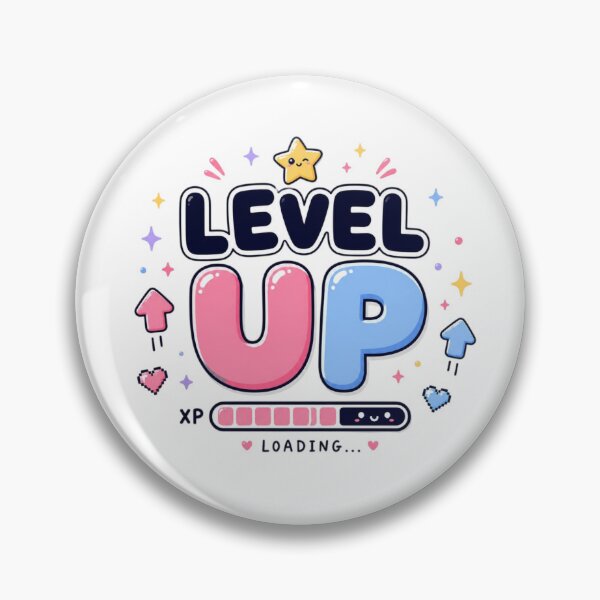 Item preview, Level Up Cute Kawaii Gamer Motivation Typography | Pastel Gaming Aesthetic Sticker designed and sold by Sanika arts .