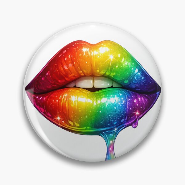Artikelvorschau, Regenbogenlippen – Farbiger Gloss-Look entworfen und verkauft von Genzfirevibes.