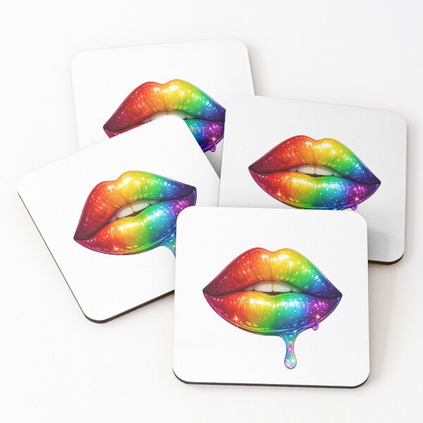 Item preview, Rainbow Lips – Colorful Gloss Aesthetic designed and sold by Genzfirevibes.