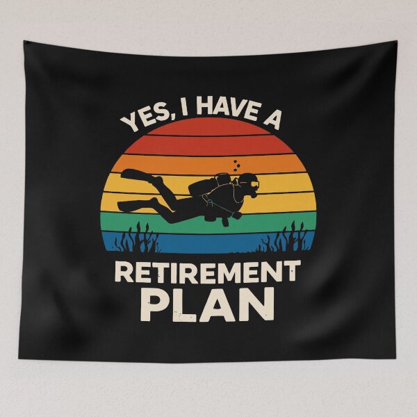 Item preview, Yes I Do Have A Retirement Plan I Plan On Scuba Diving - Scuba Diver Art designed and sold by BendyBeasts.