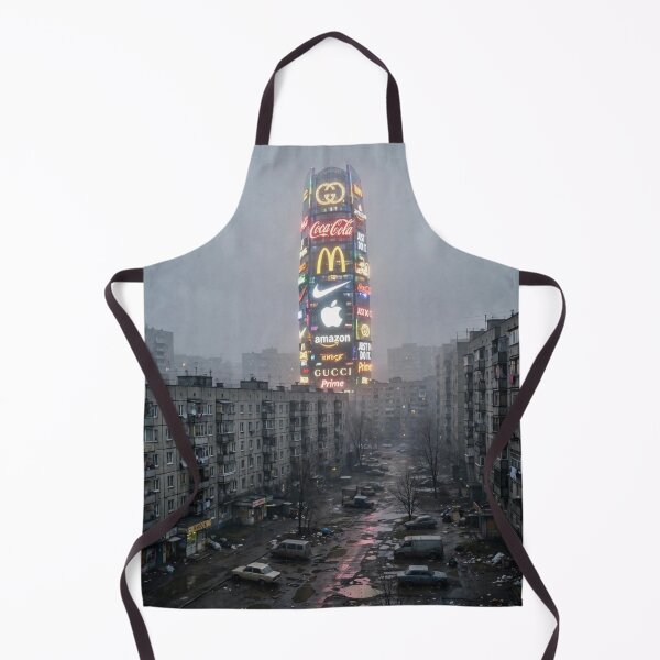 Item preview, Neon Add Tower Over Soviet Housing Estate designed and sold by Late Theory.