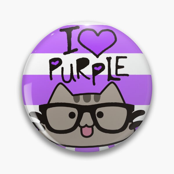 Item preview, I Heart Purple Striped Plusheen designed and sold by ThinDove.