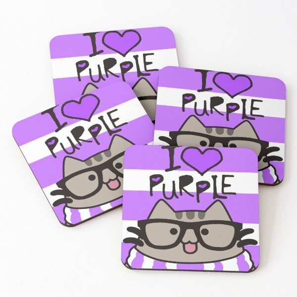 Item preview, I Heart Purple Striped Plusheen designed and sold by ThinDove.