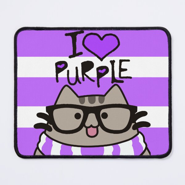 Item preview, I Heart Purple Striped Plusheen designed and sold by ThinDove.