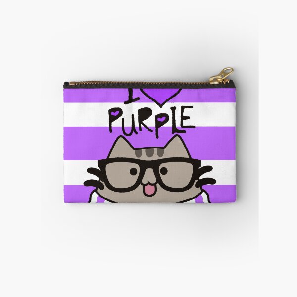 Item preview, I Heart Purple Striped Plusheen designed and sold by ThinDove.