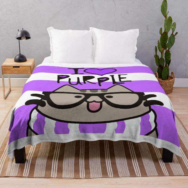 Item preview, I Heart Purple Striped Plusheen designed and sold by ThinDove.