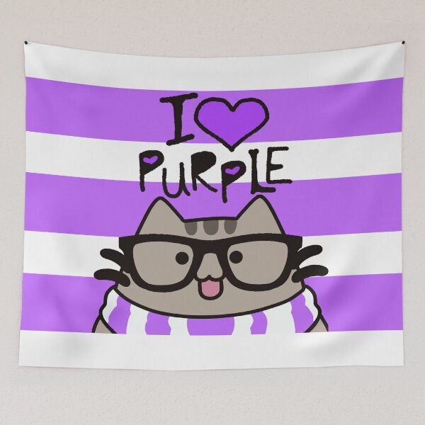 Item preview, I Heart Purple Striped Plusheen designed and sold by ThinDove.