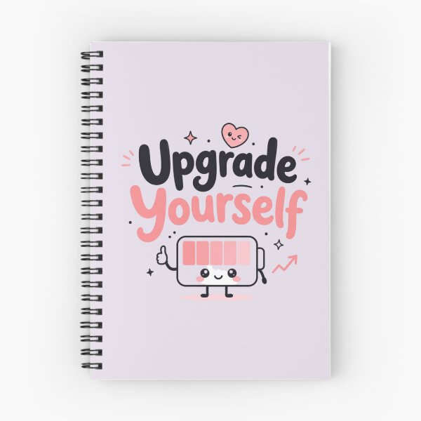 Item preview, Upgrade Yourself Cute Kawaii Motivational Battery Quote Sticker | Self Growth Positive Mindset Typography designed and sold by Sanika arts .