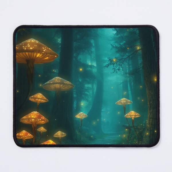 Item preview, Enchanted Forest Path with Glowing Mushrooms designed and sold by StudioForge.