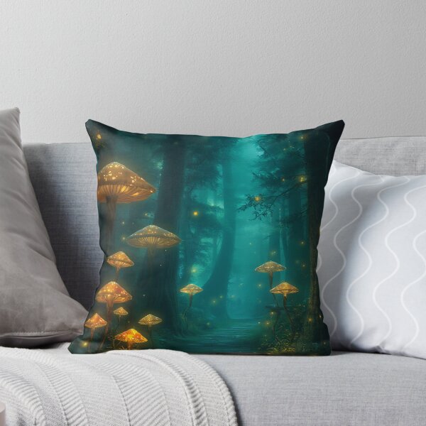 Item preview, Enchanted Forest Path with Glowing Mushrooms designed and sold by StudioForge.