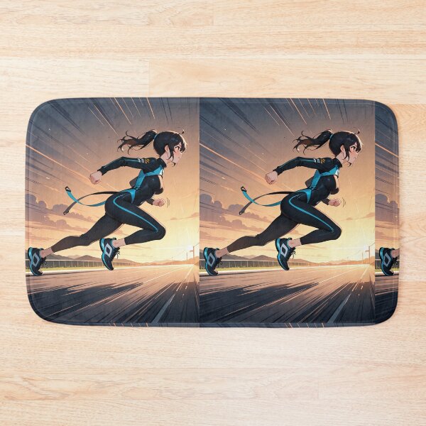 Item preview, Illustration - Dynamic Athlete, Energetic Run at Dusk designed and sold by AnimeShin.