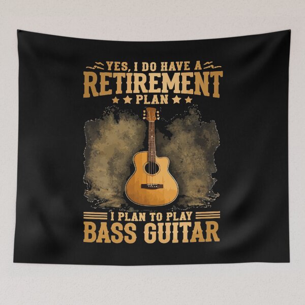 Item preview, Yes I Do Have A Retirement Plan I Plan On Playing The Guitar - Funny Musician Art designed and sold by BendyBeasts.
