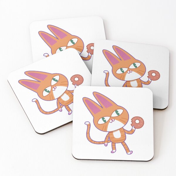 Item preview, Bagel Cat Cute Orange Kitten Holding Donut Snack Illustration designed and sold by ariannagarci.