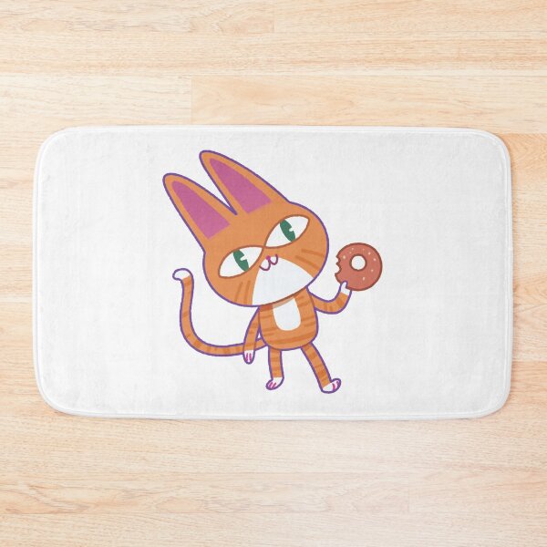 Item preview, Bagel Cat Cute Orange Kitten Holding Donut Snack Illustration designed and sold by ariannagarci.