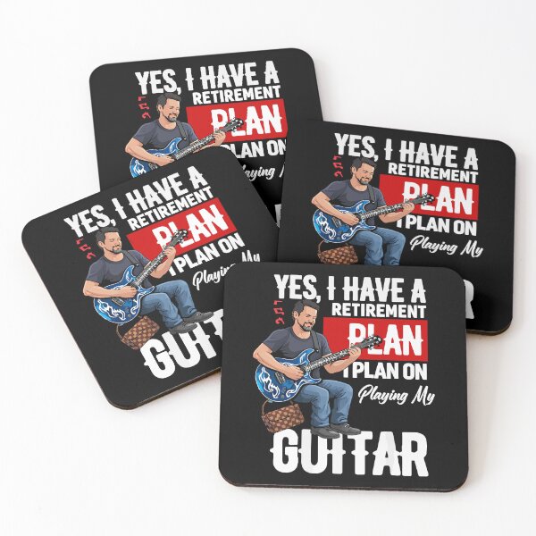 Item preview, Yes I Do Have A Retirement Plan I Plan On Playing The Guitar - Funny Musician Art designed and sold by BendyBeasts.