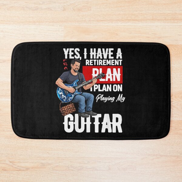 Item preview, Yes I Do Have A Retirement Plan I Plan On Playing The Guitar - Funny Musician Art designed and sold by BendyBeasts.