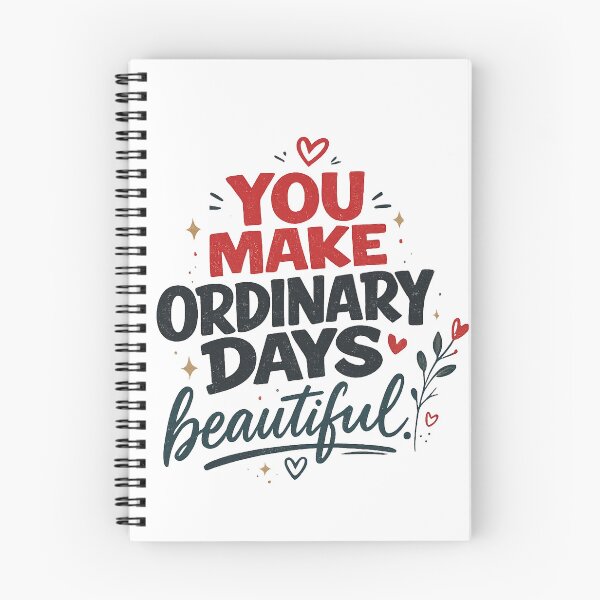 Item preview, You Make Ordinary Days Beautiful | Romantic Typography Quote | Minimal Love Design designed and sold by Lovestickerco.