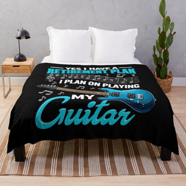 Item preview, Yes I Do Have A Retirement Plan I Plan On Playing The Guitar - Funny Musician Art designed and sold by BendyBeasts.