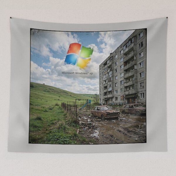 Item preview, Windows XP Bliss Over Post-Soviet Housing Estate designed and sold by Late Theory.