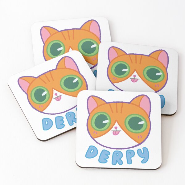 Item preview, Derpy Cat Cute Funny Big Eyes Tabby Blep Typography Art designed and sold by ariannagarci.