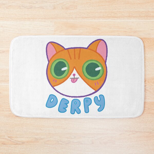 Item preview, Derpy Cat Cute Funny Big Eyes Tabby Blep Typography Art designed and sold by ariannagarci.