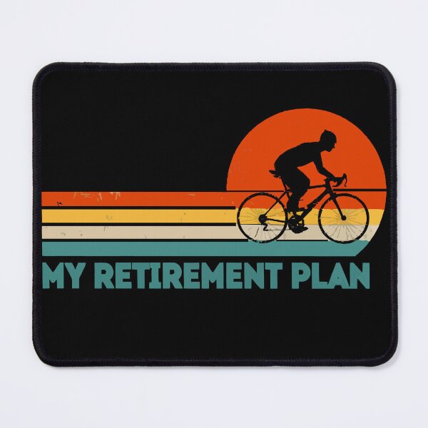 Item preview, My Retirement Plan Cycling - Funny Bicycle Cyclist Retro Sunset Art designed and sold by BendyBeasts.