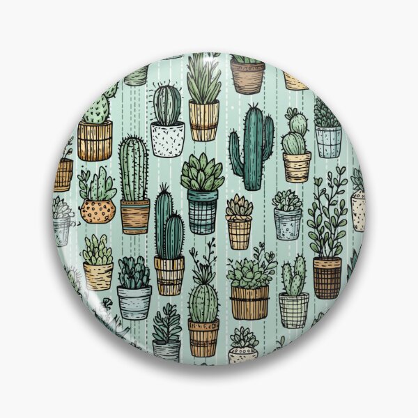 Item preview, Cute Potted Cacti and Succulents Botanical Pattern designed and sold by VectorForge.