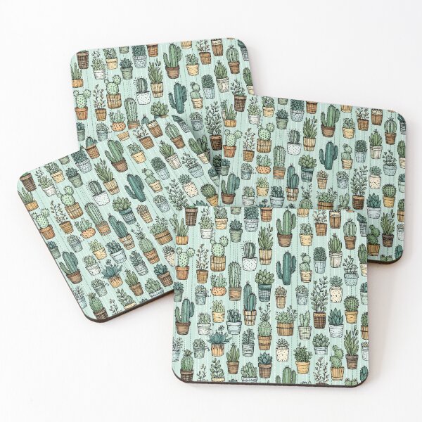 Item preview, Cute Potted Cacti and Succulents Botanical Pattern designed and sold by VectorForge.