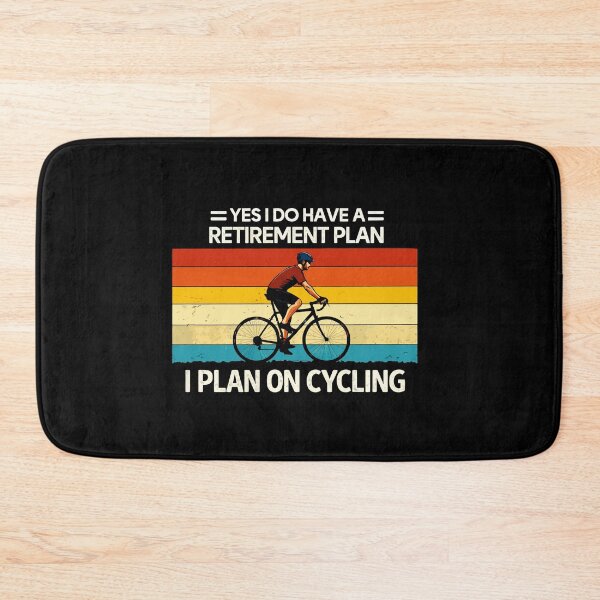 Item preview, My Retirement Plan Cycling - Funny Bicycle Cyclist Retro Sunset Art designed and sold by BendyBeasts.