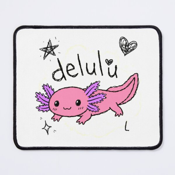 Item preview, Cute Axolotl Sticker Delulu Anti-Design Chaotic Cute Hand Drawn Kawaii Pink Purple Doodle Aesthetic designed and sold by Obinne.