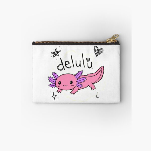 Item preview, Cute Axolotl Sticker Delulu Anti-Design Chaotic Cute Hand Drawn Kawaii Pink Purple Doodle Aesthetic designed and sold by Obinne.